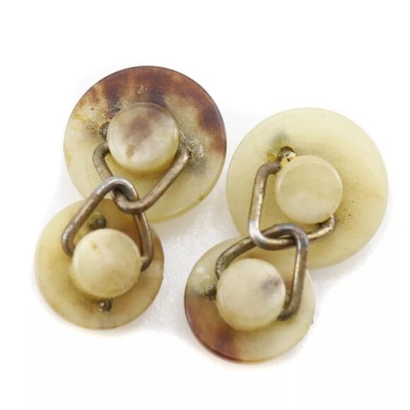 HERMES rap cuffs Beige / Brown Buffalo horn mens - Picture 4 of 4